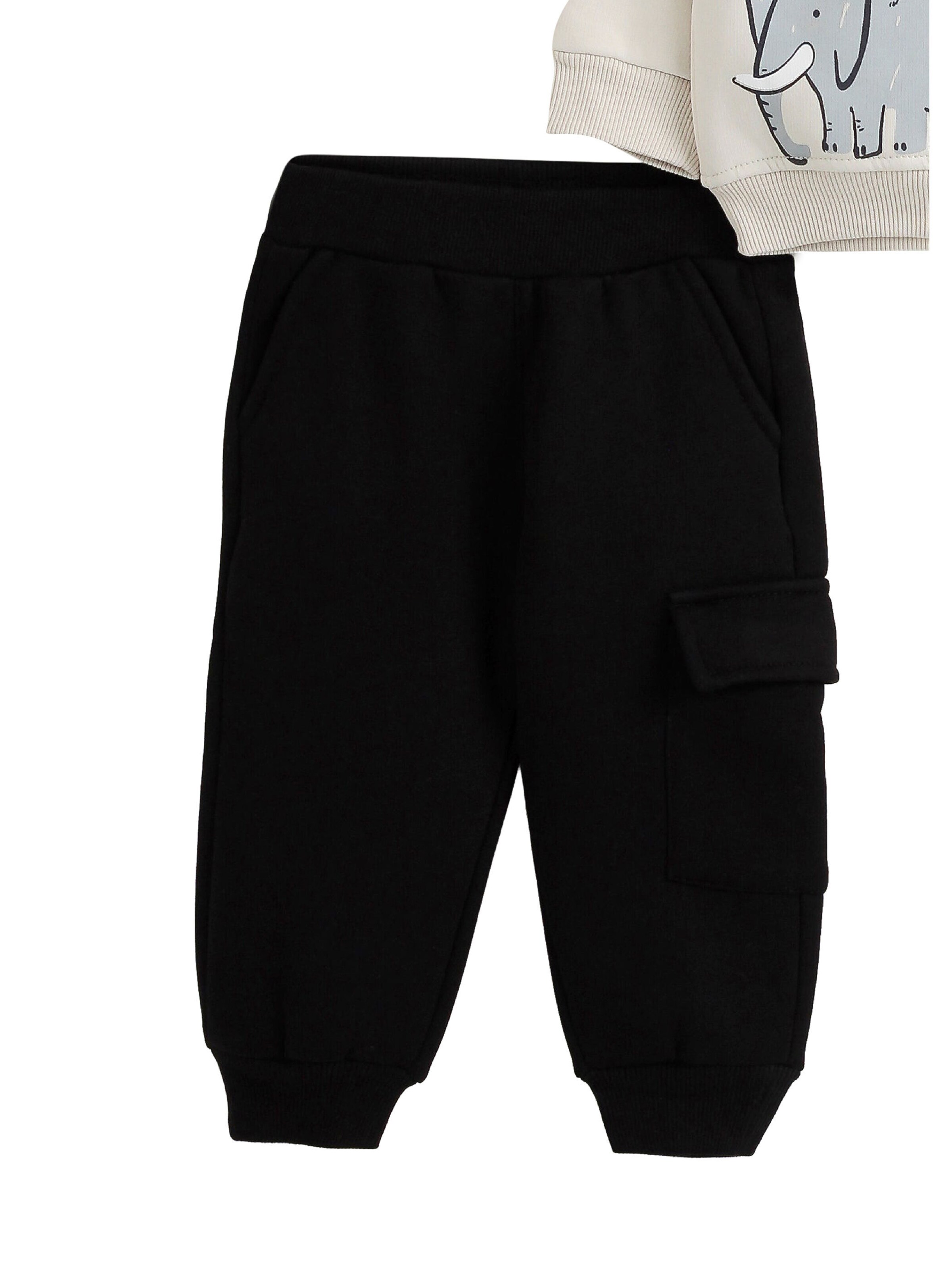 Solang Freizeitanzug Baby-Zweiteiler-Set Tiermotive in Grau