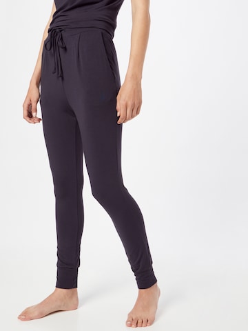 Effilé Pantalon de sport CURARE Yogawear en bleu : devant