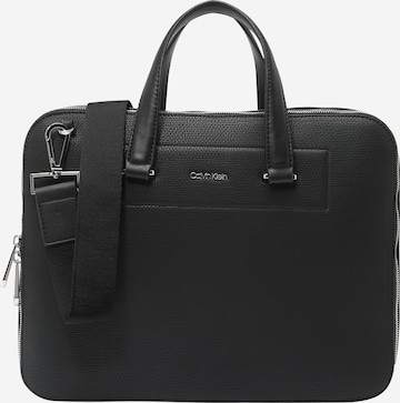 Sac d’ordinateur portable Calvin Klein en noir : devant