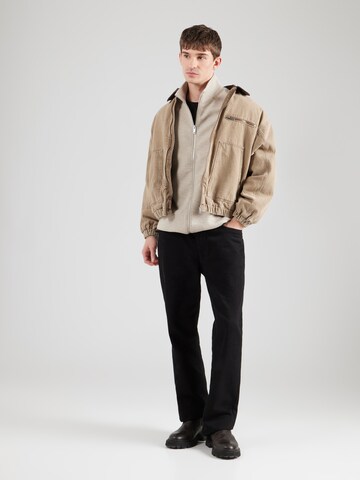 Casual Friday Zip-Up Hoodie 'Sigurd' in Beige