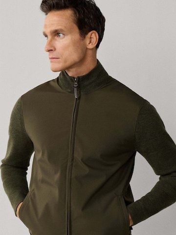 Giacca di mezza stagione 'TRAVEL NY/KNIT FZ HYB' di Hackett London in verde