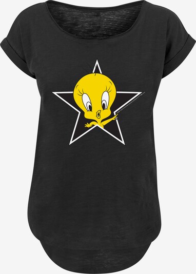 F4NT4STIC Shirt 'Looney Tunes Tweety Pie Star-BLK' in de kleur Geel / Zwart / Wit, Productweergave