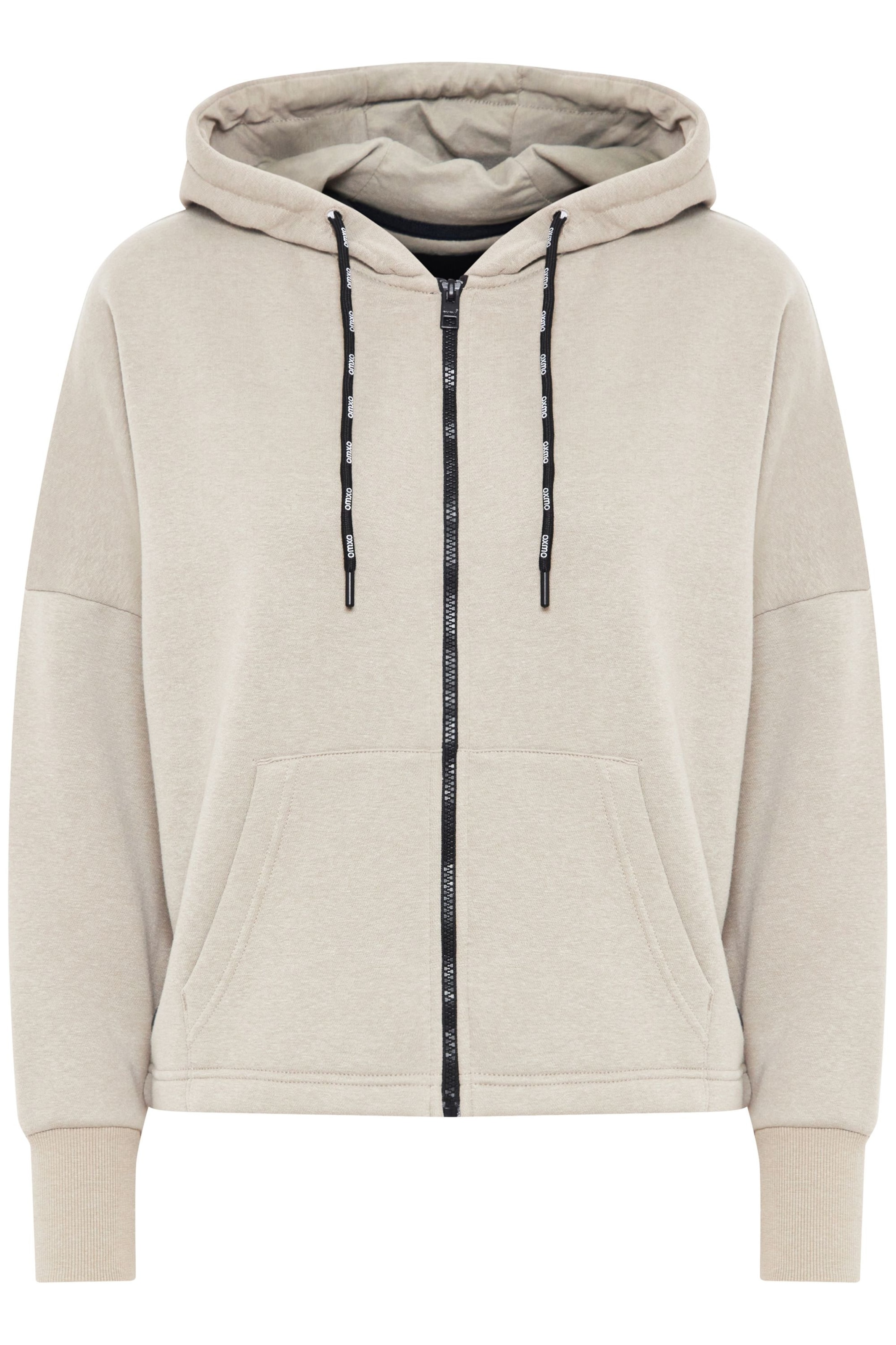 Oxmo - Casaco em moletão 'Sanice' em bege: frente