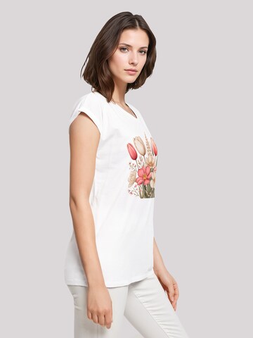 T-shirt 'Rosa weißer Frühlingsblumenstrauß' F4NT4STIC en blanc