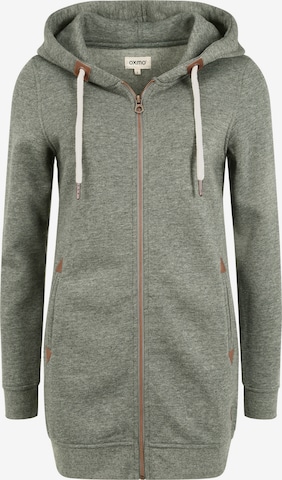 Oxmo Zip-Up Hoodie 'Vicky' in Green: front