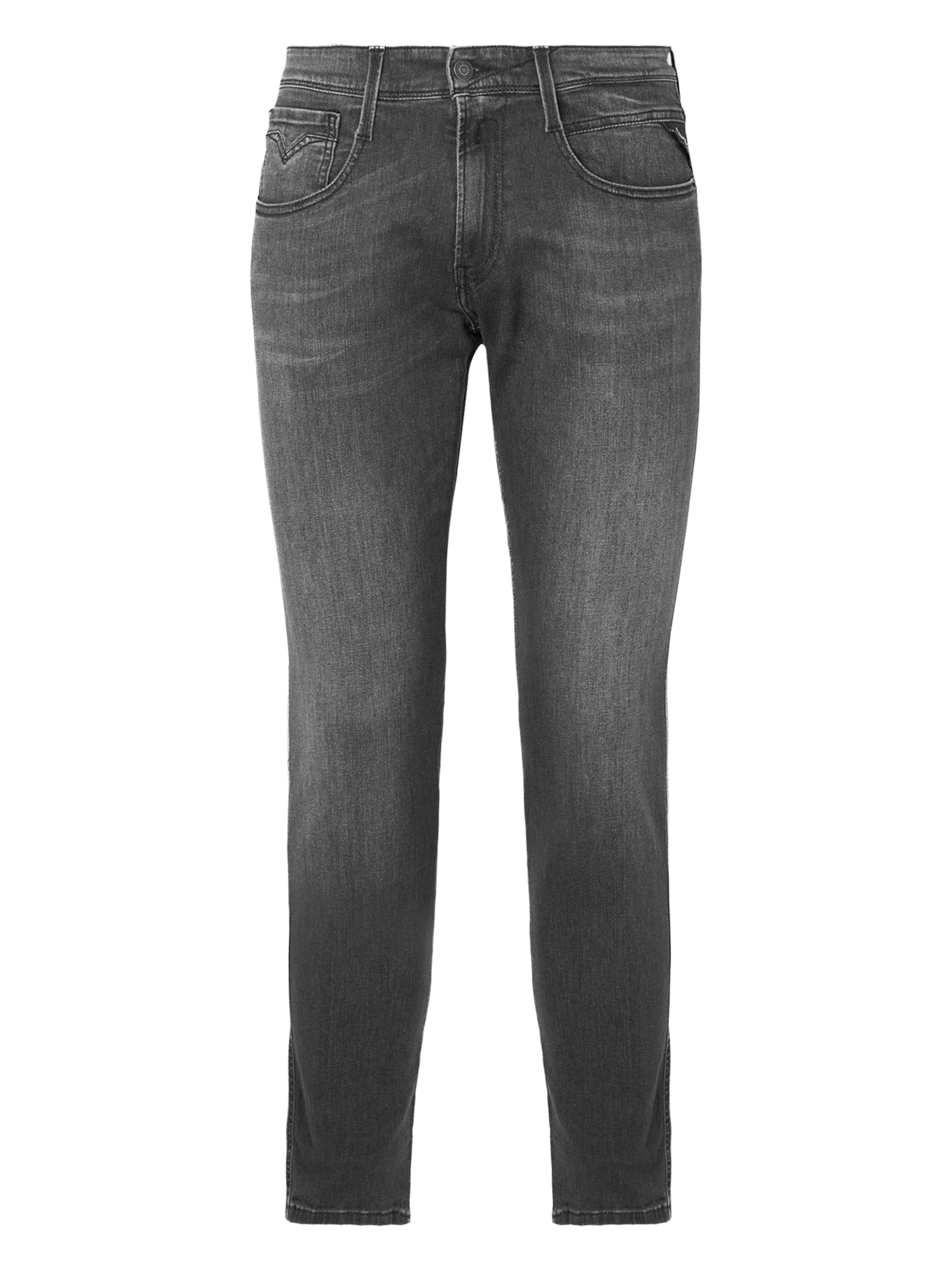 REPLAY Regular Jeans 'ANBASS' in Grijs: voorkant