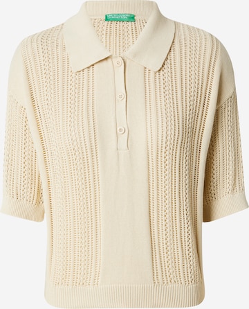 UNITED COLORS OF BENETTON Sweater in Beige: front