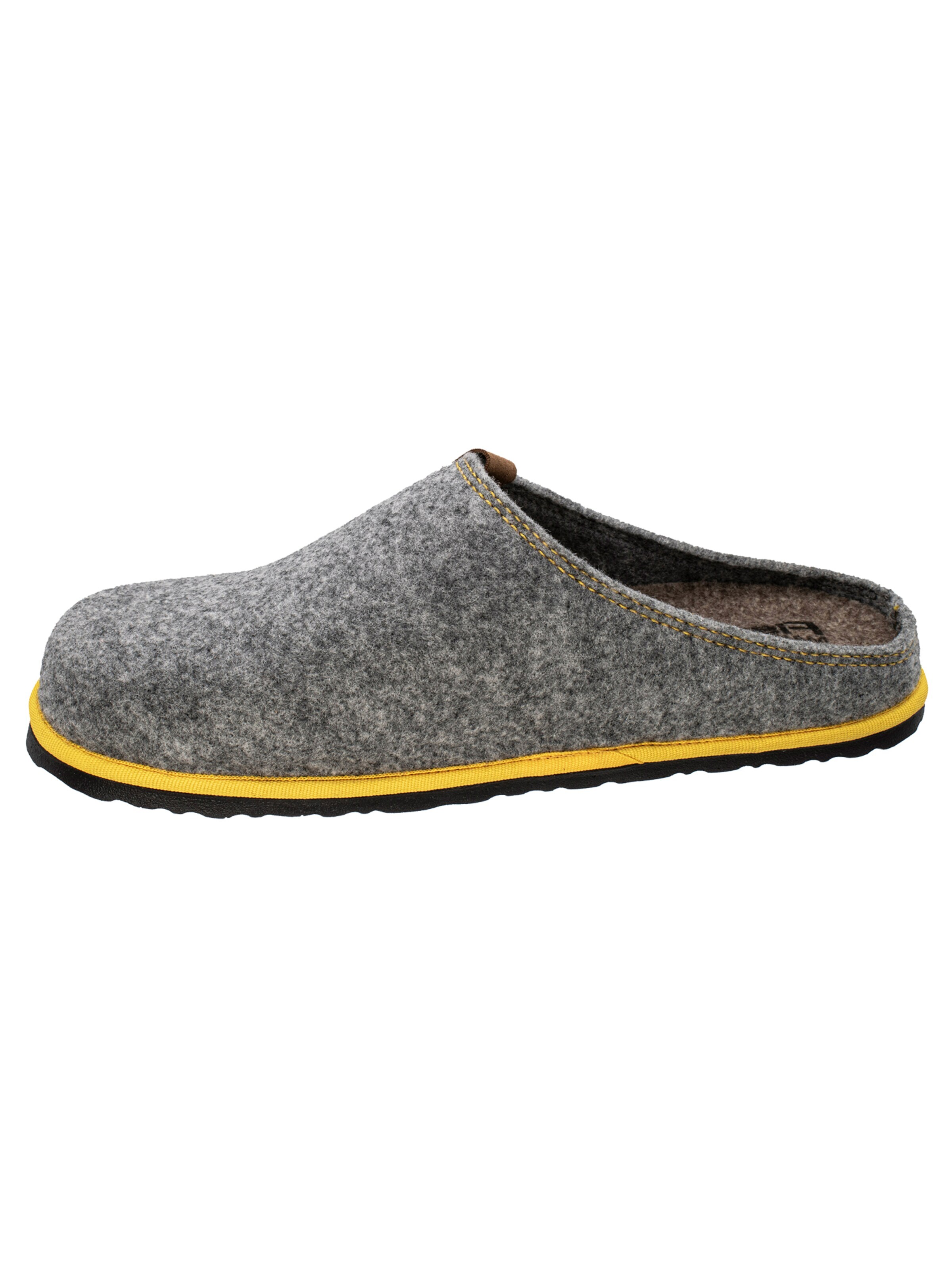 Fischer Markenschuh Hausschuh 'Helge'‌‌‌‌‌‌ in Grau: Vorderseite