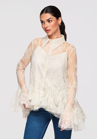 Ombre Bluse 'OW-SH-E0003' in Beige