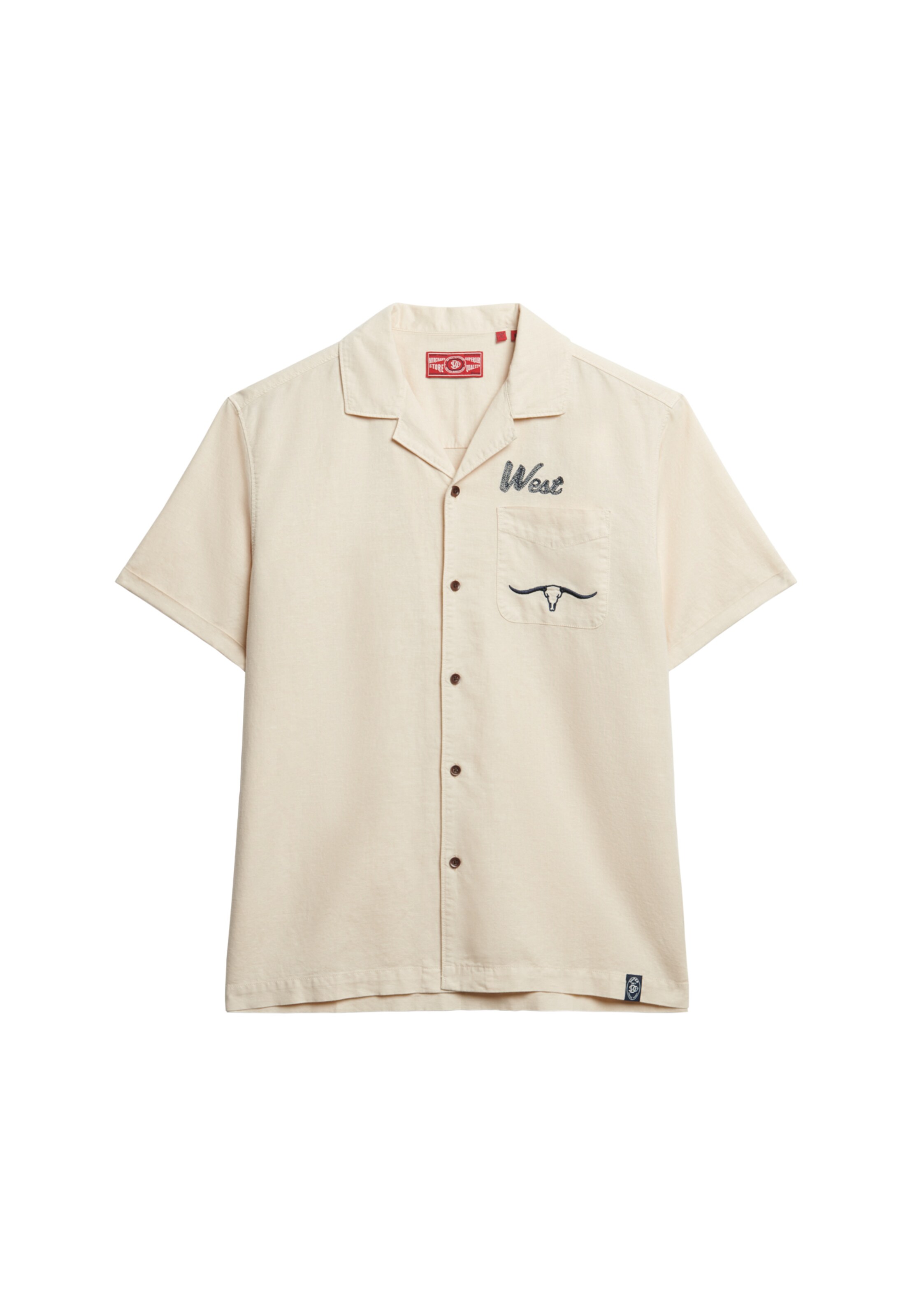 Superdry Overhemd 'The Merchant Store – Resort' in Beige: voorkant
