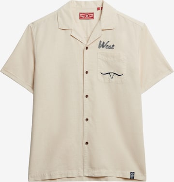 Superdry Overhemd 'The Merchant Store – Resort' in Beige: voorkant