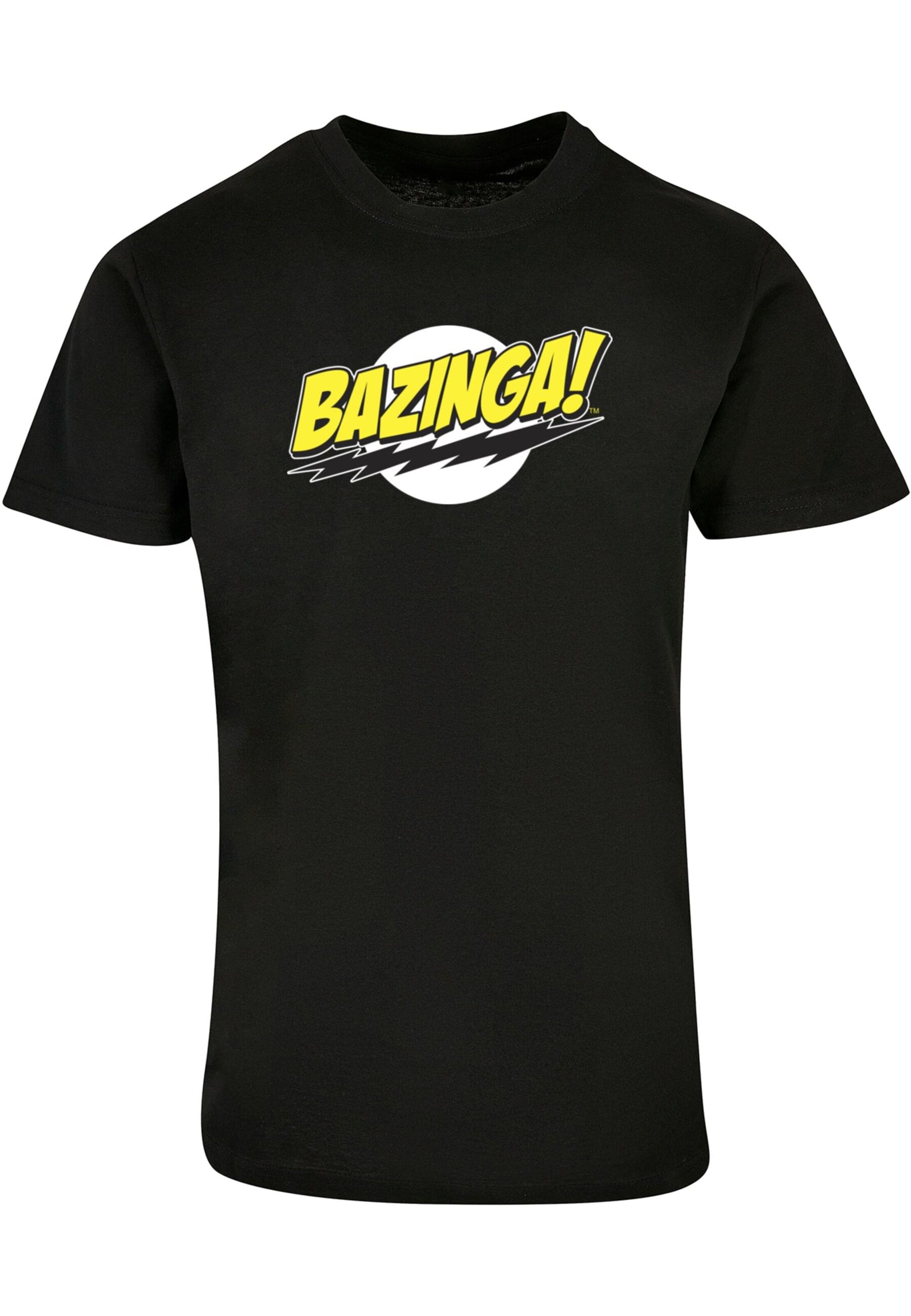 ABSOLUTE CULT Shirt 'Bazinga' in Zwart: voorkant