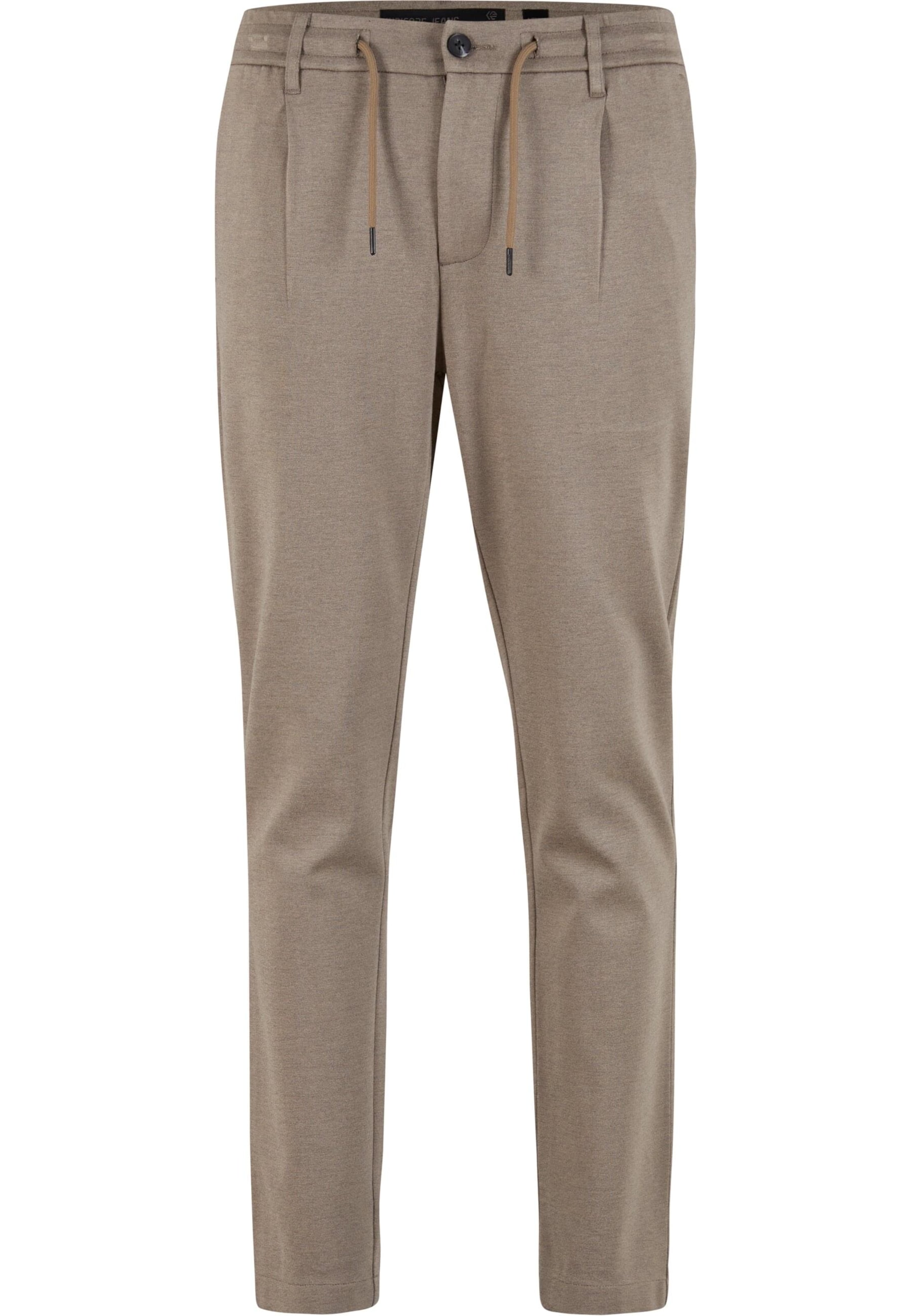 Regular Pantalon à pince 'Zeddi' INDICODE JEANS en beige : devant