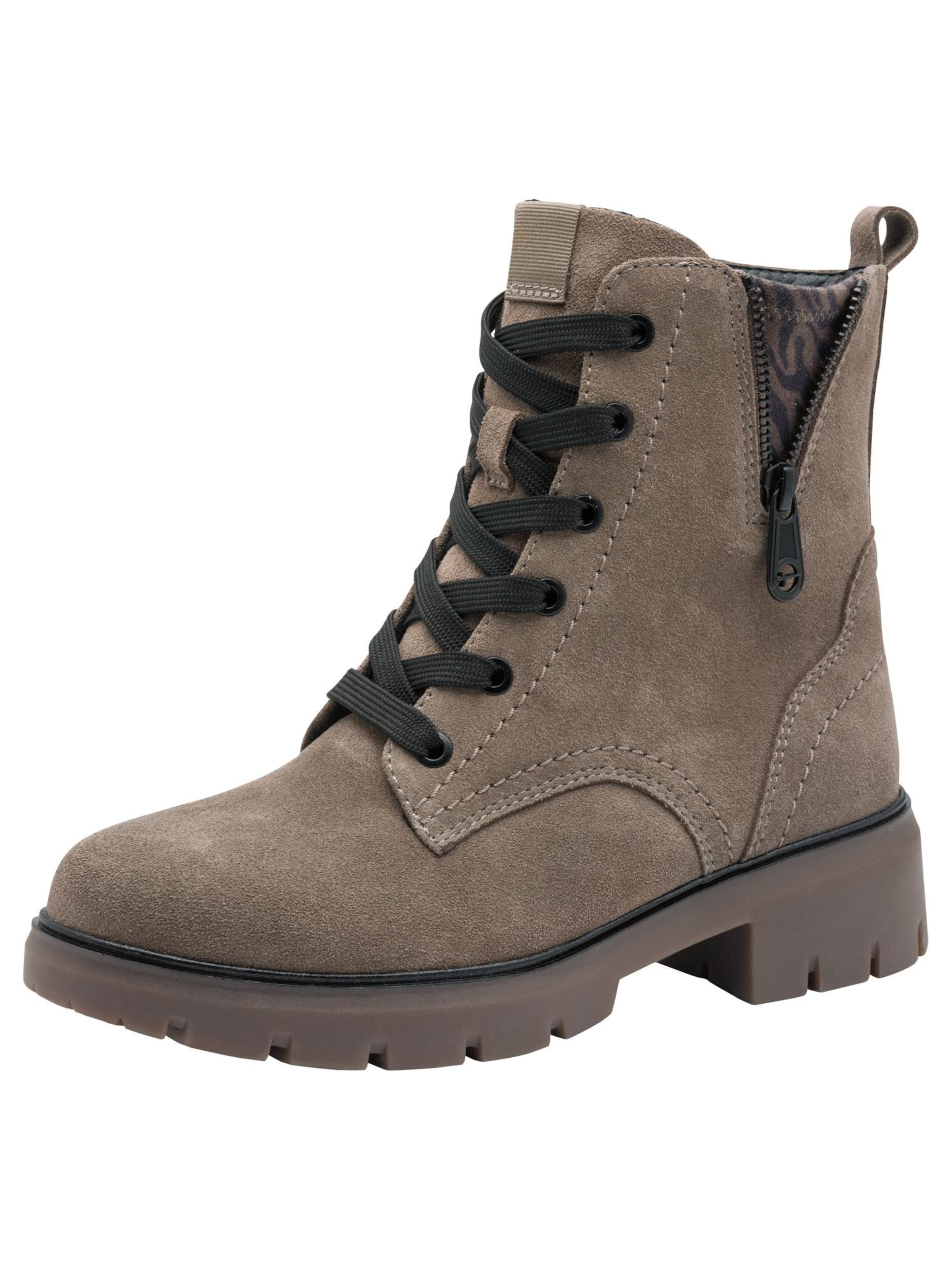 Tamaris Lace-up bootie in Brown: front