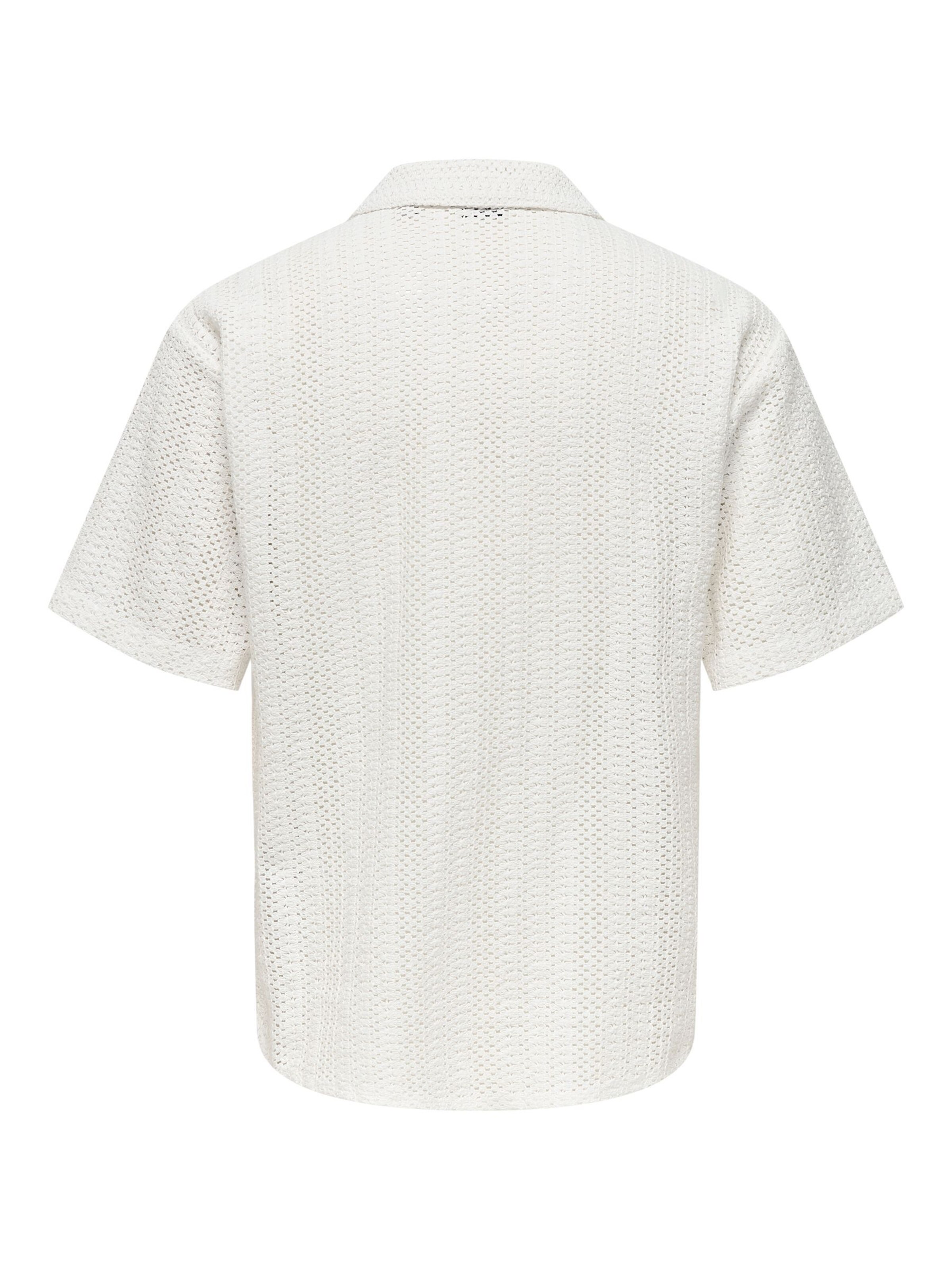 Fit confort Chemise 'ONSDani' Only & Sons en blanc