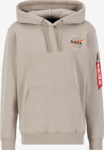 ALPHA INDUSTRIES Sweatshirt 'NASA Orbit' in Beige: front