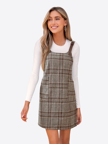 Cupshe Poletna obleka 'Plaid' | rjava barva: sprednja stran