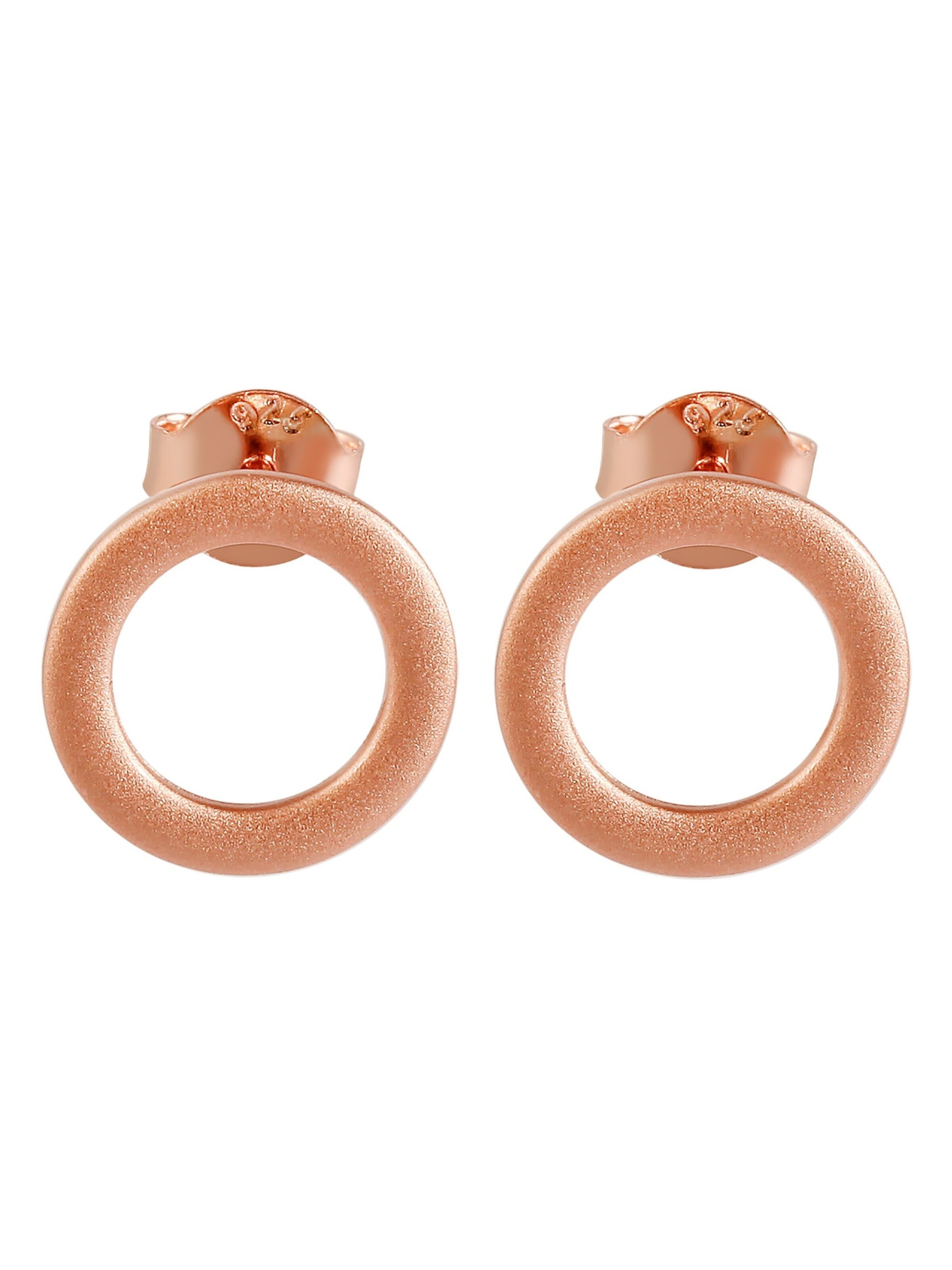 Akzent Earrings '"Ronda" aus 925 Sterlingsilber, rhodiniert, langlebig' in Gold: front