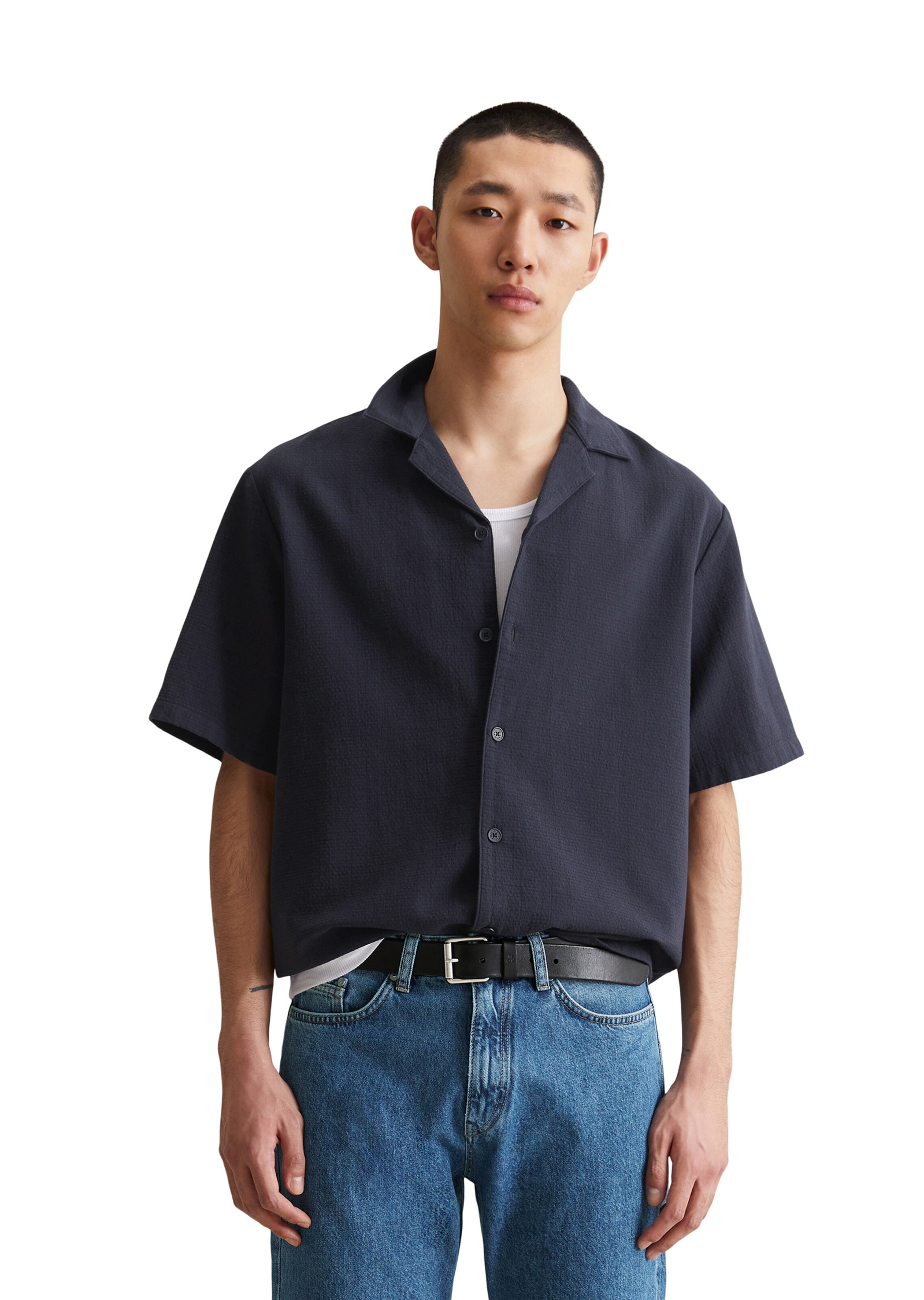 Marc O'Polo DENIM Regular fit Overhemd in Blauw: voorkant