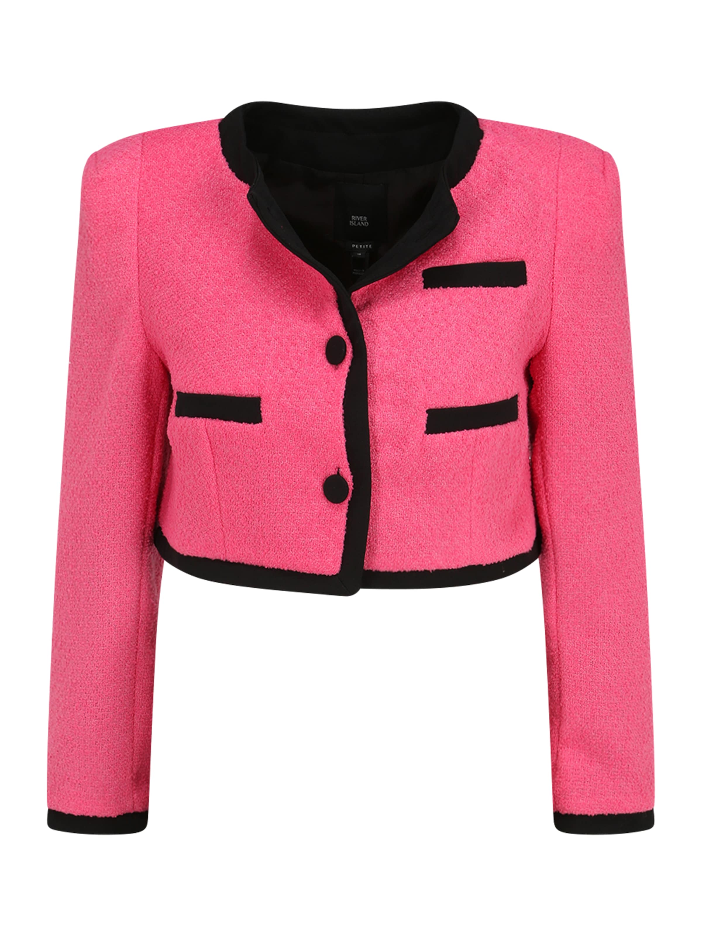 River Island Petite Φθινοπωρινό και ανοιξιάτικο μπουφάν 'TROPHY' σε ροζ: μπροστά
