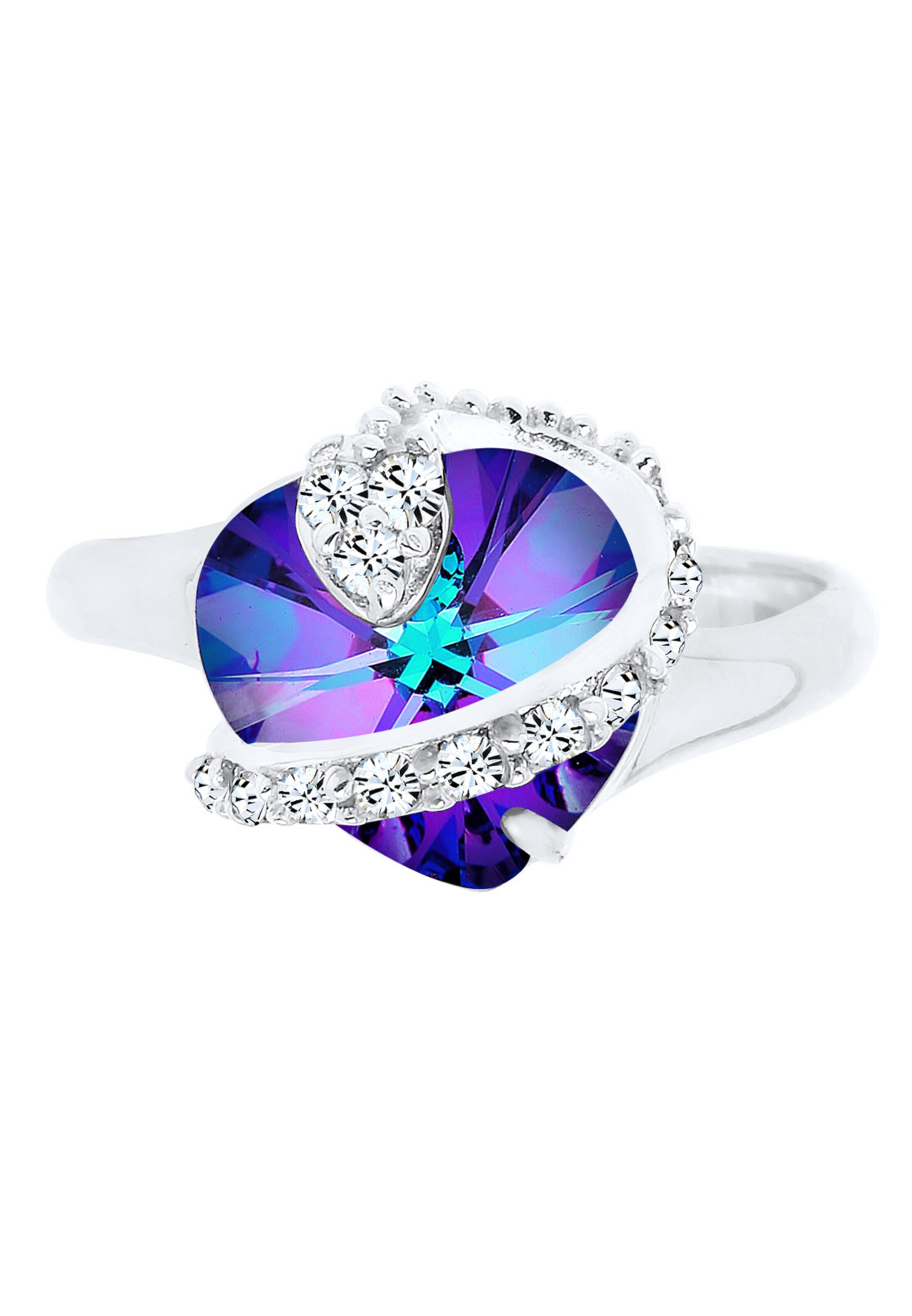 ELLI Ring 'Herz' in Silver