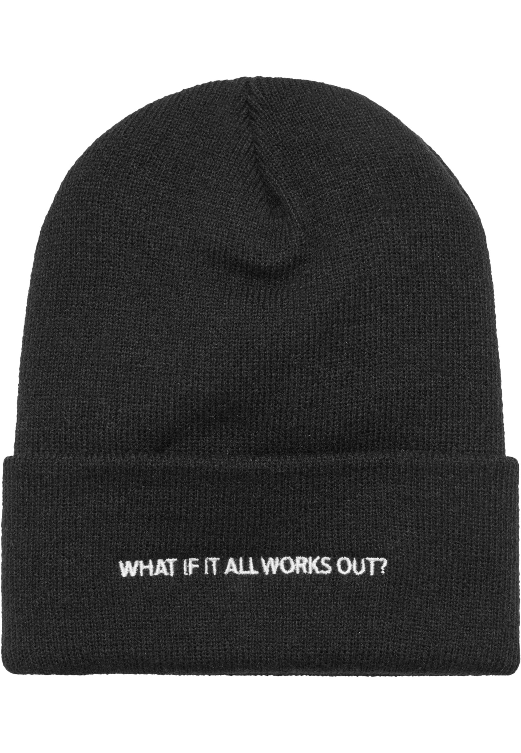 Bonnet 'What If' Flexfit en noir : devant