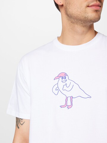 Cleptomanicx T-Shirt 'Gull Cap' in Weiß