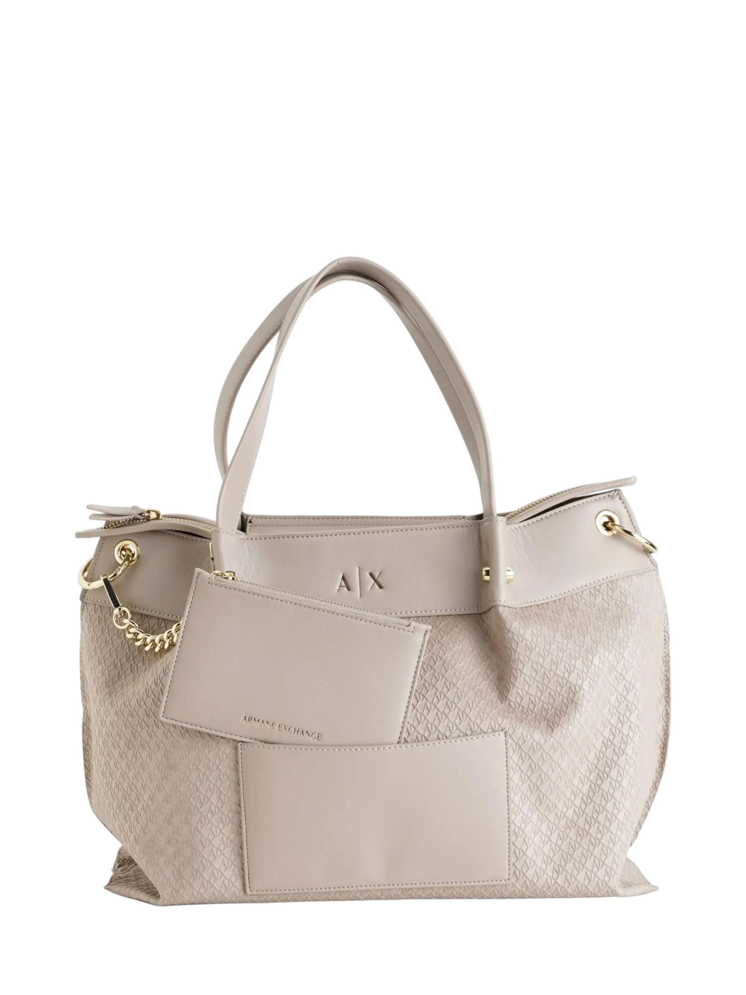 ARMANI EXCHANGE Crossbody bag in Beige: front