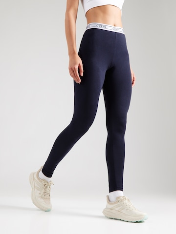 GUESS Kitsas Spordipüksid 'NEW ALINE', värv sinine: eest vaates