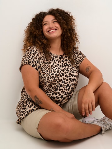 KAFFE CURVE Bluse 'Stanley' in Beige