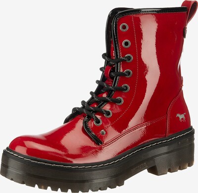MUSTANG Schnürstiefelette in rot, Produktansicht