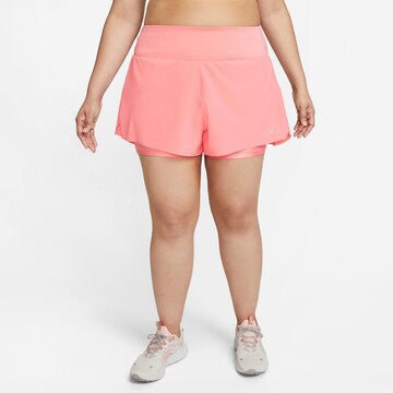 NIKE Regular Workout Pants in Pink: front