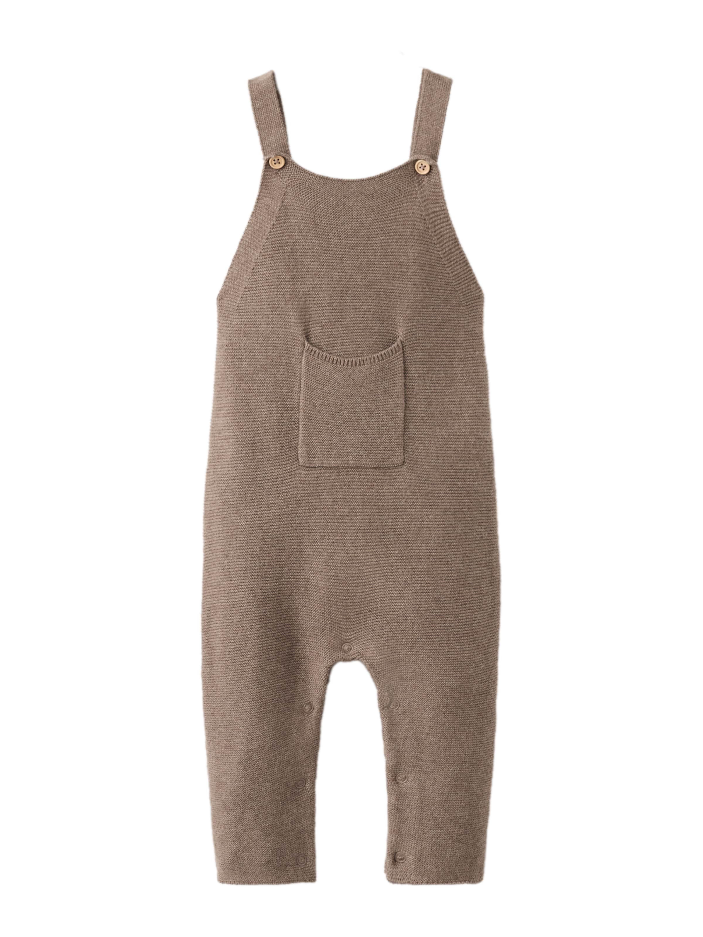 MANGO KIDSregular Hlače s tregerima 'YORK1' - smeđa boja: prednji dio