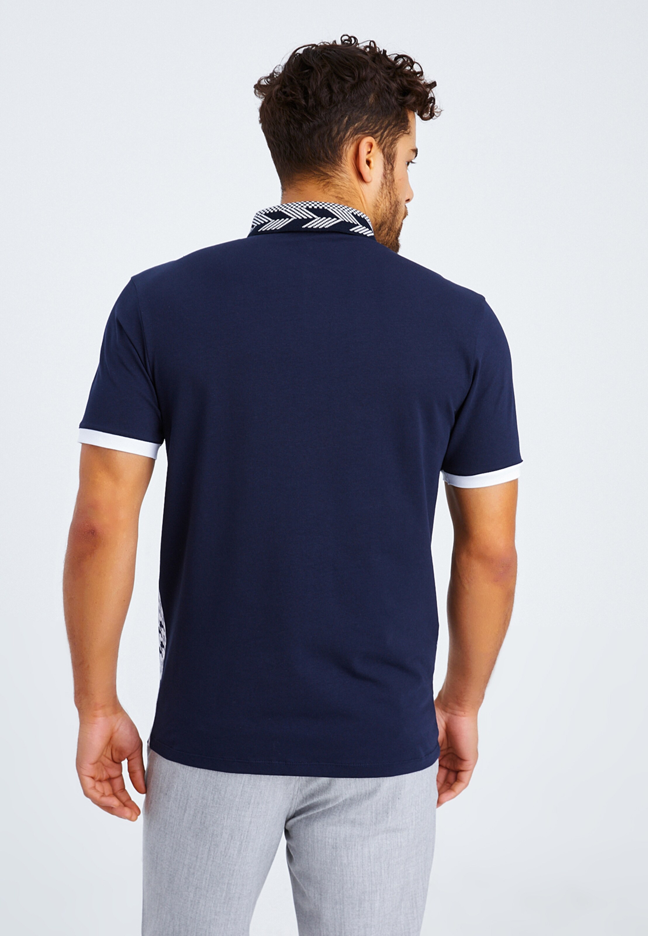 Männer Shirts Leif Nelson Poloshirt 'LN-55805' in Blau - YK64092