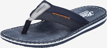 Rieker T-Bar Sandals in Blue: front
