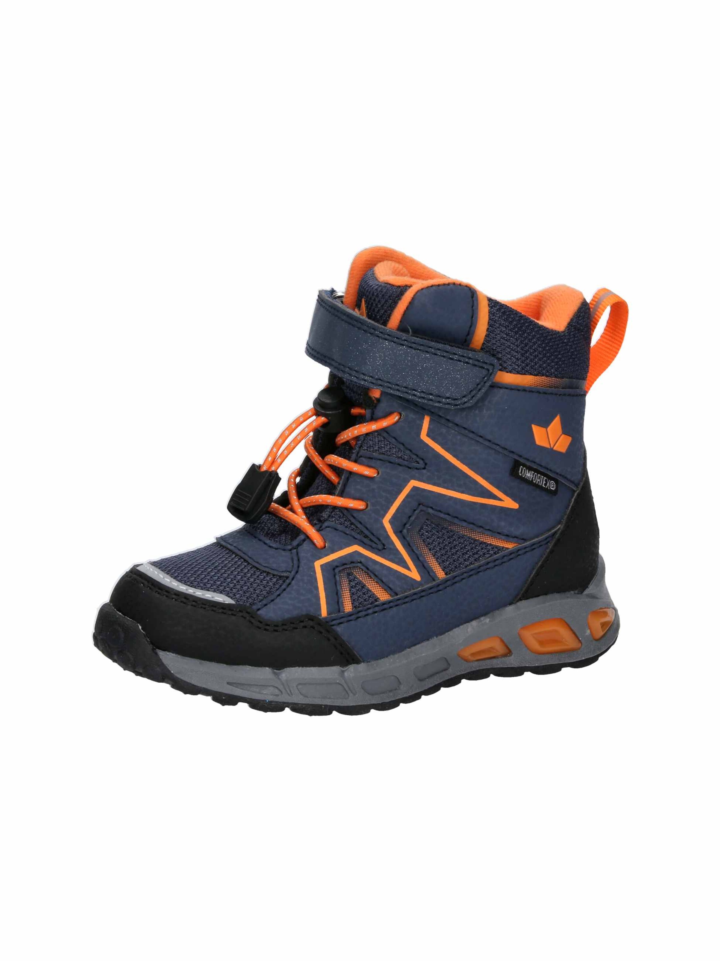 LICO Snow Boots ' Snow V Blinky ' in Blue: front