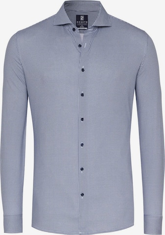 DESOTO Slim fit Overhemd in Blauw: voorkant
