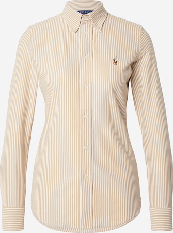 Chemisier Polo Ralph Lauren en beige : devant