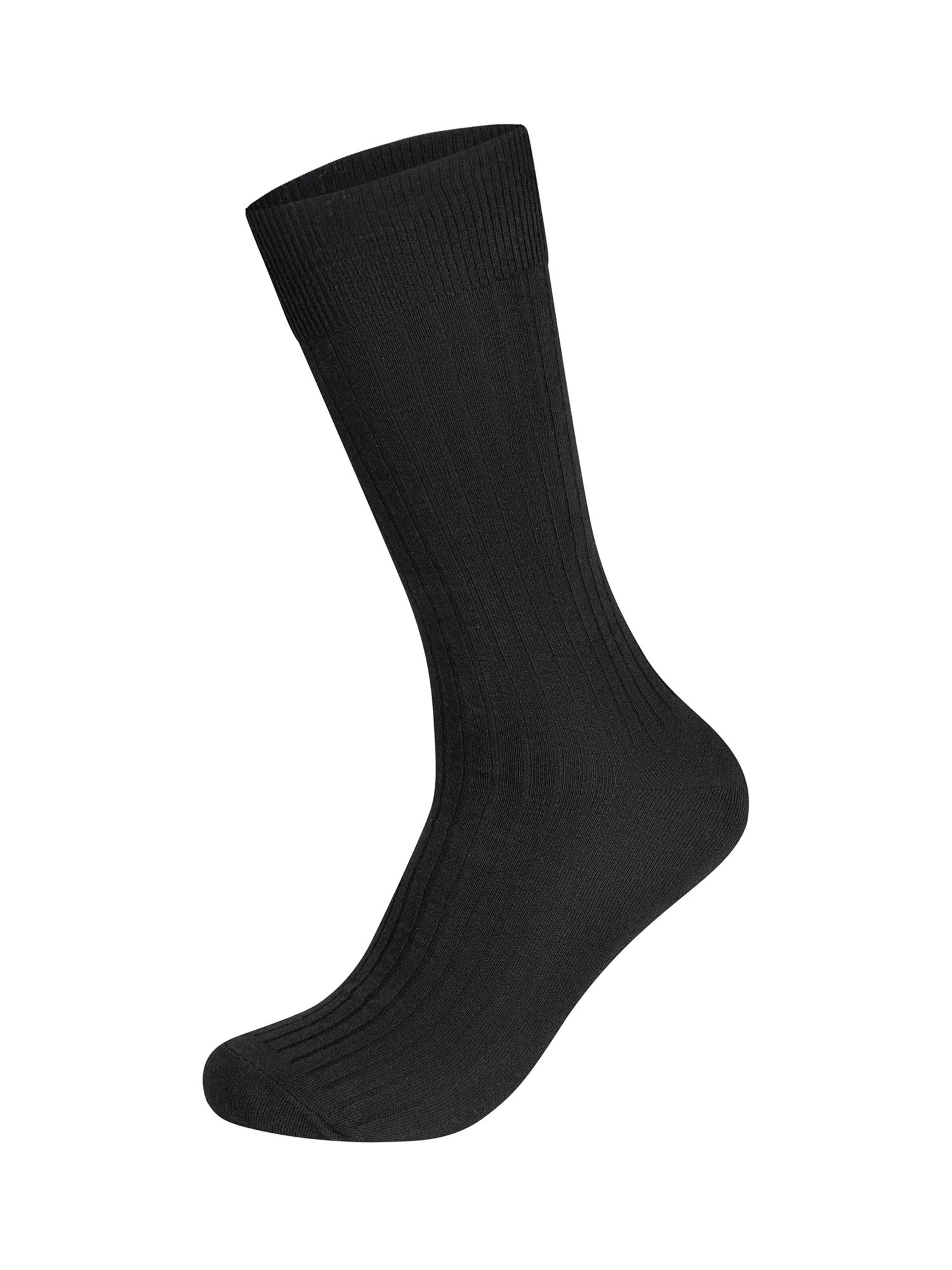 camano Socken in Schwarz: Vorderseite