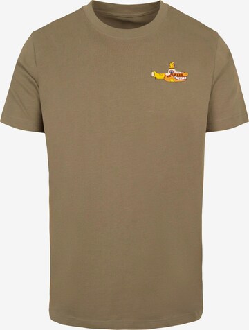Merchcode T-Shirt 'Yellow Submarine - Monster No.5' in Grün: predná strana