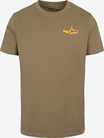 Merchcode Shirt 'Yellow Submarine - Monster No.5' in Groen: voorkant
