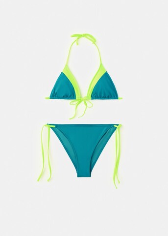 MANGO TEEN Triangel Bikini in Blau