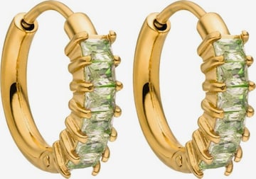 Orecchini 'Green Love' di PURELEI in oro: frontale
