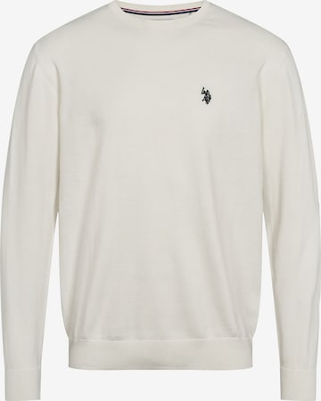 U.S. POLO ASSN. Trui 'Adair' in Wit: voorkant