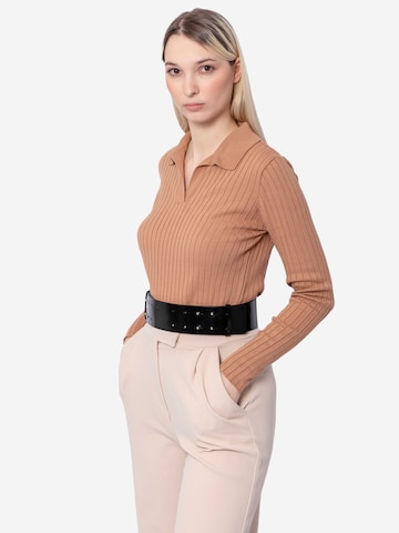 Haute Cuir Riem 'Myrrha' in Zwart