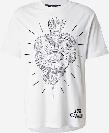 Just Cavalli Paita 'BIG HEART' värissä valkoinen: etupuoli