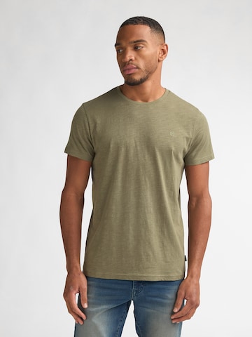 Petrol Industries Shirt 'Eclipse Luna' in Groen: voorkant