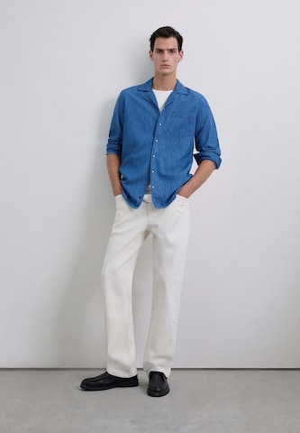 Scalpers Regular fit Overhemd in Blauw: voorkant