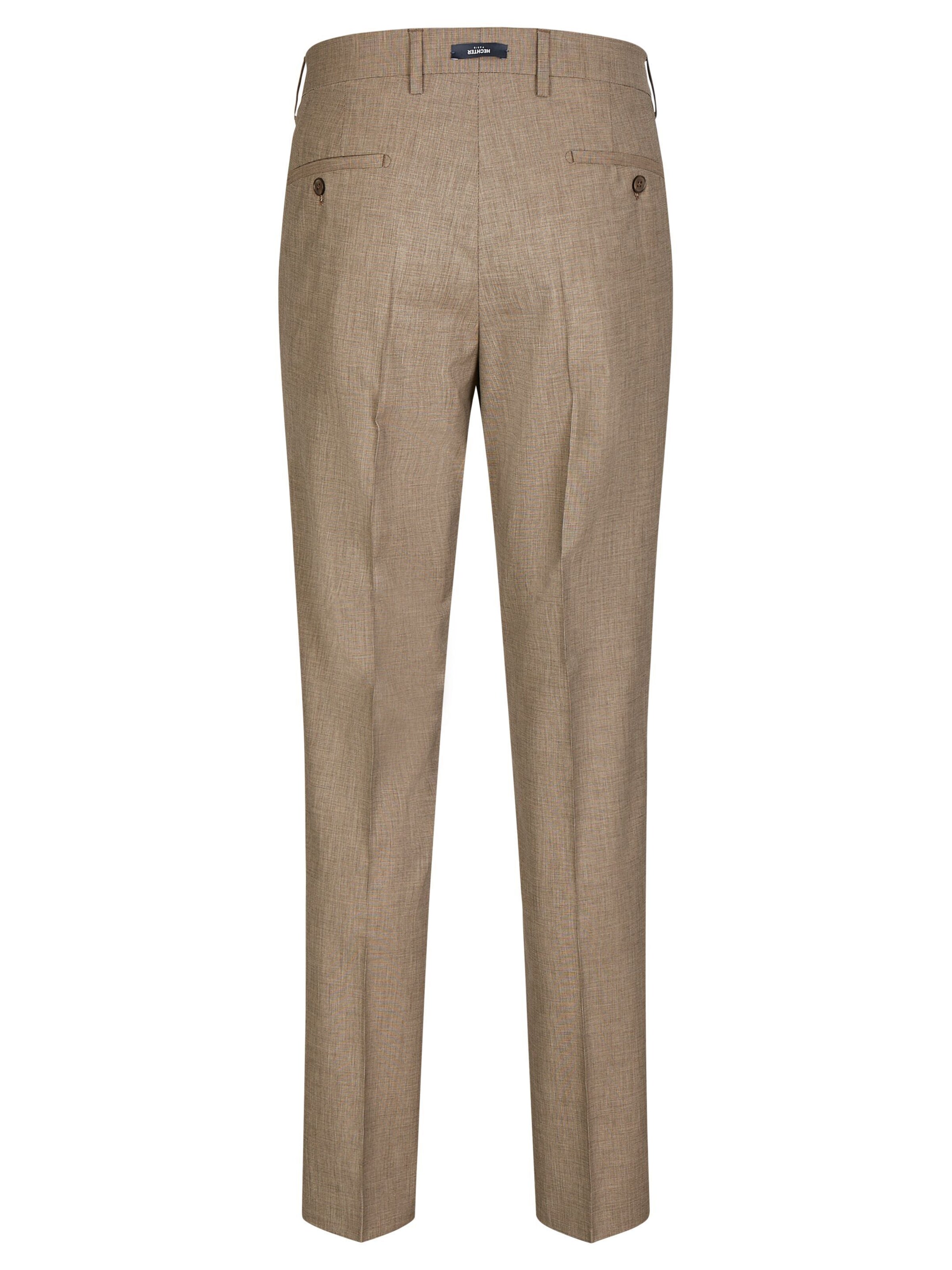 HECHTER PARIS Regular Trousers with creases in Beige