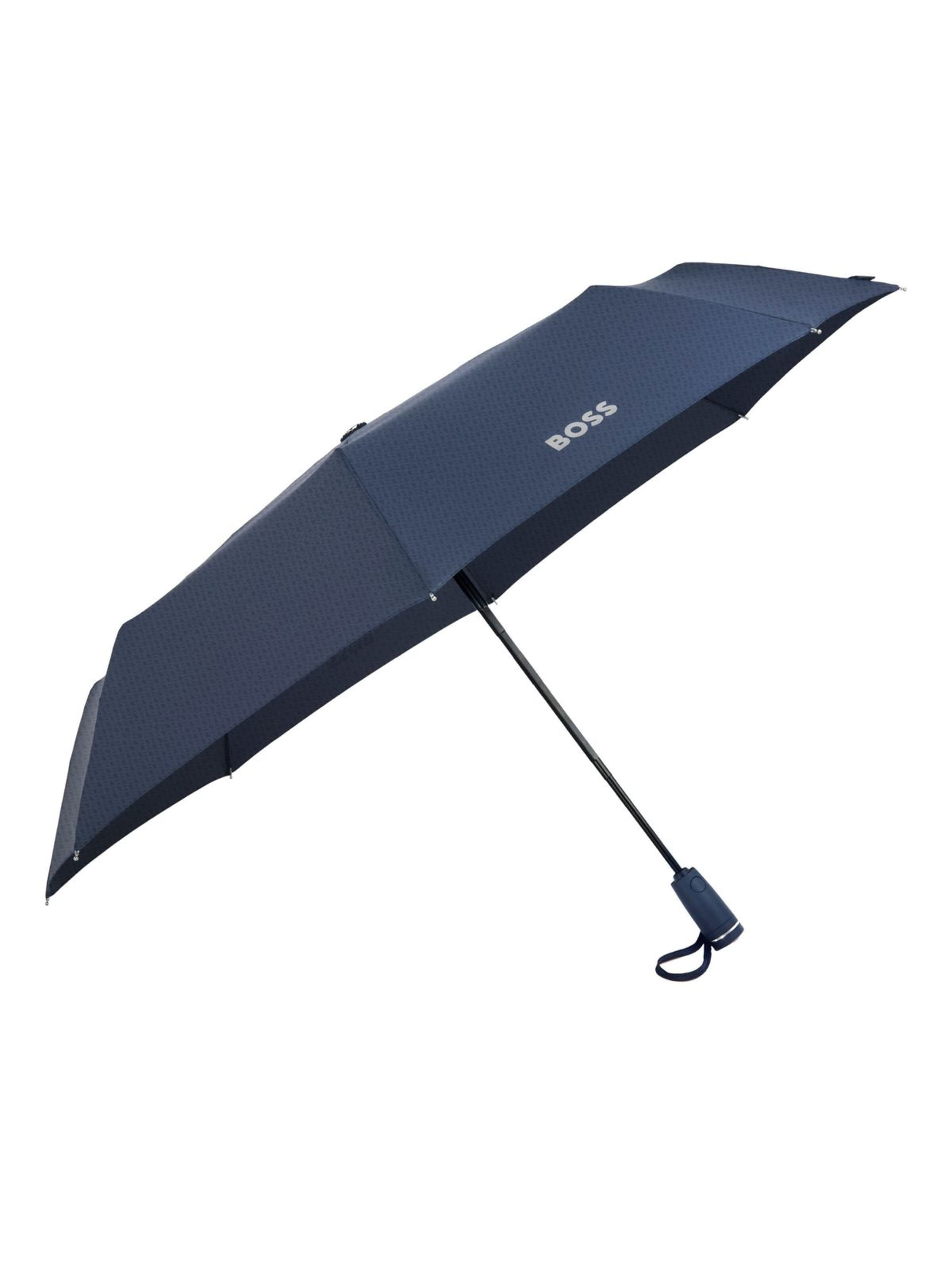 BOSS Paraplu 'Pocket umbrella Double B' in Blauw: voorkant